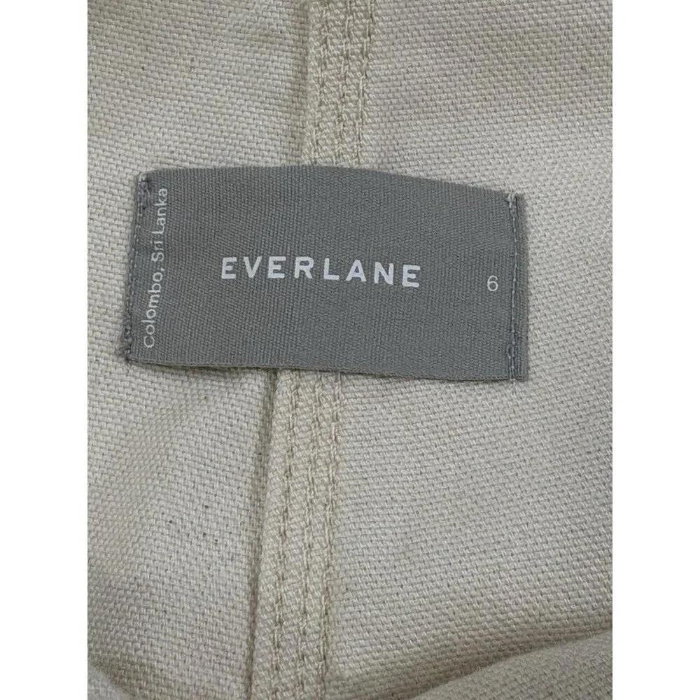 Everlane Bone Canvas Bib Overalls Womens 6